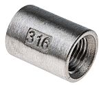 RS PRO Stainless Steel Pipe Fitting Socket, Female G 1/4in x Female G 1/4in