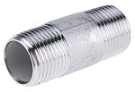 RS PRO Stainless Steel Pipe Fitting, Straight Circular Barrel Nipple, Male R 3/8in x Male R 3/8in