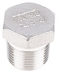 RS PRO Stainless Steel Pipe Fitting Hexagon Plug, Male R 3/8in