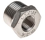 RS PRO Stainless Steel Pipe Fitting Hexagon Bush, Male R 1/2in x Female G 1/4in