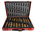 RS PRO 170-Piece Twist Drill Bit Set for Metal, 10mm Max, 1mm Min, HSS Titanium Coated Bits