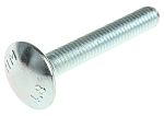 Bright Zinc Plated Steel Coach Bolt, M6 x 40mm