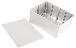 RS PRO Grey Die Cast Aluminium Enclosure, Grey Lid, 165.8 x 127.3 x 76.3mm