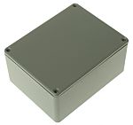 RS PRO Grey Die Cast Aluminium Enclosure, Grey Lid, 114.7 x 89.7 x 55.1mm