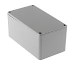 RS PRO Grey Die Cast Aluminium Enclosure, Grey Lid, 114.4 x 63.7 x 55.1mm
