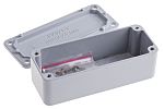 RS PRO Grey Die Cast Aluminium Enclosure, Grey Lid, 89.1 x 35 x 30.3mm