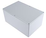 RS PRO Grey Die Cast Aluminium Enclosure, Grey Lid, 222.2 x 146 x 106.5mm