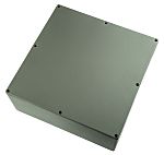 RS PRO Grey Die Cast Aluminium Enclosure, Grey Lid, 250 x 250 x 100mm