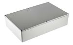 RS PRO Grey Die Cast Aluminium Enclosure, Grey Lid, 275 x 175 x 65.5mm