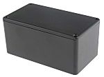 RS PRO Black Die Cast Aluminium Enclosure, Black Lid, 114.4 x 63.7 x 55.1mm