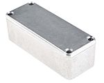 RS PRO Silver Die Cast Aluminium Enclosure, Silver Lid, 89.1 x 35 x 30.3mm