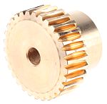 RS PRO Bronze 0.8 Module Worm Wheel Gear 30 Tooth18mm Hub Dia., 24.16mm Pitch Dia. 18mm Face