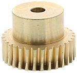 RS PRO Bronze 0.8 Module Worm Wheel Gear 30 Tooth18mm Hub Dia., 24.04mm Pitch Dia. 18mm Face
