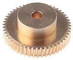 RS PRO Bronze 1 Module Worm Wheel Gear 50 Tooth30mm Hub Dia., 50mm Pitch Dia. 20mm Face