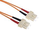 RS PRO SC to SC Duplex Multi Mode OM1 Fibre Optic Cable, 62.5/125μm, Orange, 5m