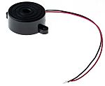 RS PRO 85dB Panel Mount Continuous Internal Piezo Buzzer, 32 (Dia.) x 13.5mm, 3V dc Min, 12V dc Max