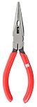 RS PRO Long Nose Pliers, 160 mm Overall, Straight Tip, 46,5mm Jaw