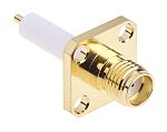 RS PRO, Jack Flange Mount SMA Connector, 50Ω, Solder Termination, Straight Body