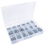 RS PRO Steel 1200 Piece Pozidriv, Slot Drive Screw/Bolt Kit