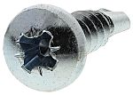 RS PRO Bright Zinc Plated Steel Self Drilling Screw No. 10 x 3/4in Long x 19mm Long