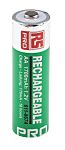 RS PRO AA NiMH Rechargeable AA Batteries, 1.7Ah, 1.2V - Pack of 4