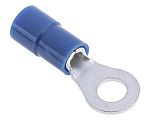 RS PRO Insulated Ring Terminal, M4 Stud Size, 1.5mm² to 2.5mm² Wire Size, Blue