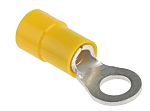 RS PRO Insulated Ring Terminal, M5 Stud Size, 4mm² to 6mm² Wire Size, Yellow