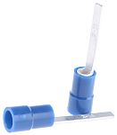 RS PRO Insulated Crimp Blade Terminal 18mm Blade Length, 1.5mm² to 2.5mm², 16AWG to 14AWG, Blue