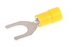 RS PRO Insulated Crimp Spade Connector, 4mm² to 6mm², 12AWG to 10AWG, M8 Stud Size Vinyl, Yellow