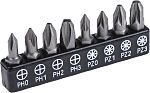 RS PRO Driver Bit Set 8 Pieces, Phillips, Pozidriv