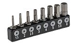 RS PRO Altı Köşe Bits Uç, 8 Parçalı Set