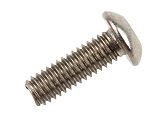 RS PRO Plain Button Stainless Steel Tamper Proof Security Screw, M4 x 12mm