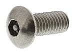 RS PRO Plain Button Stainless Steel Tamper Proof Security Screw, M5 x 12mm