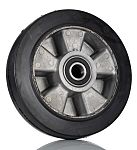 RS PRO Black Rubber Abrasion Resistant, Quiet Operation Trolley Wheel, 400kg