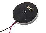 RS PRO 108dB Panel Mount Continuous External Piezo Buzzer, 22.5 (Dia.) x 3.2mm, 1V ac Max