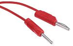 RS PRO 4 mm Test Probe Lead, 2.5A, 50V ac, Red, 500mm Lead Length