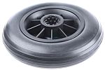 RS PRO Black Rubber Puncture Proof Trolley Wheel, 100kg