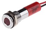 RS PRO Red Panel Mount Indicator, 12V dc, 8mm Mounting Hole Size, Lead Wires Termination, IP67