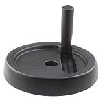 RS PRO Black Thermoplastic Hand Wheel, 200mm diameter