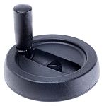 RS PRO Black Nylon Hand Wheel, 80mm diameter