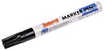 Ambersil Black 3mm Medium Tip Paint Marker Pen for use with Cardboard, Glass, Metal, Paper, Plastic, Rubber, Textiles,