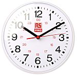 Reloj  de pared blanco RS PRO, Ø 215mm , suministrado con 1 pila LR6