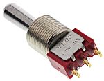 TE Connectivity Toggle Switch, Panel Mount, On-Off-(On), SPST, Solder Terminal