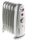 RS PRO 500W Convection Oil Filled Radiator, Floor Mounted, Type G - British 3-pin