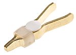 Mueller Electric Gold Kelvin Clip, 10A, 12mm Jaw Opening, Gold Plating
