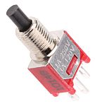 Interruptor de Botón Pulsador RS PRO, color de botón Negro, SPST, acción momentánea, 3 A a 120 V ac, 32/50/125V ac,
