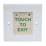 Tlačítko vstupu/odchodu pro kontrolu přístupu, Ukončíte dotykem, aktivace tlačítka: Dotyk, 2A, materiál tlačítka: Plast