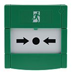 RS PRO Green Emergency exit unlocking box, Button Operated, Resettable, Mains-Powered