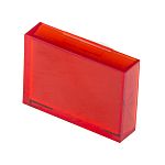 RS PRO Red Rectangular Push Button Lens for Use with ADA16 Series