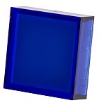 Krycí sklíčko tlačítka Čtyřhran, barva čočky: Modrá pro řadu ADA16